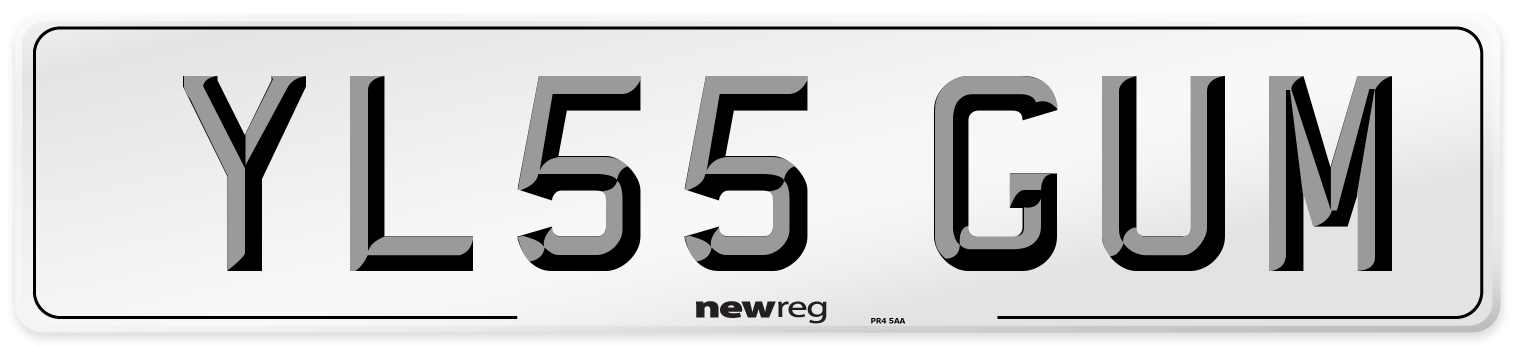 YL55 GUM Number Plate from New Reg